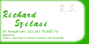 richard szilasi business card